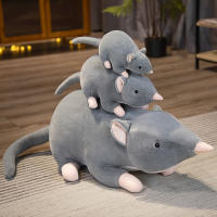 Peluche De Rata De Tela Suave Realista Gris Juguete De Almohada De Ratón Divertido Regalo De Cumpleaños Y Navidad Para Todas Las Edades - details 2