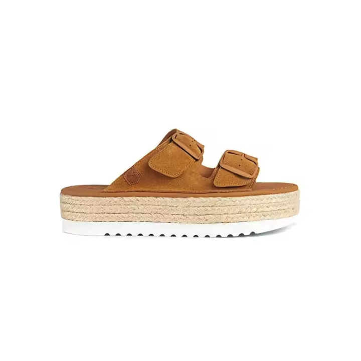 Sandalias Popa Collao Plataforma Camel - Diseño Moderno - 1