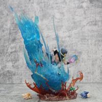 Figura De Acción Dragon Ball 28CM Ls Gogeta Kubei Fusión Super Saiyan Tres Cabezas Escultura Luminosa Modelo Estatua Adorno Regalo - details 25