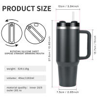 Térmica De Acero Inoxidable 40oz Gran Capacidad Insulada Para Café Oficina Hogar Botella De Agua Viaje Tumbler Regalos De Año Nuevo - details 8
