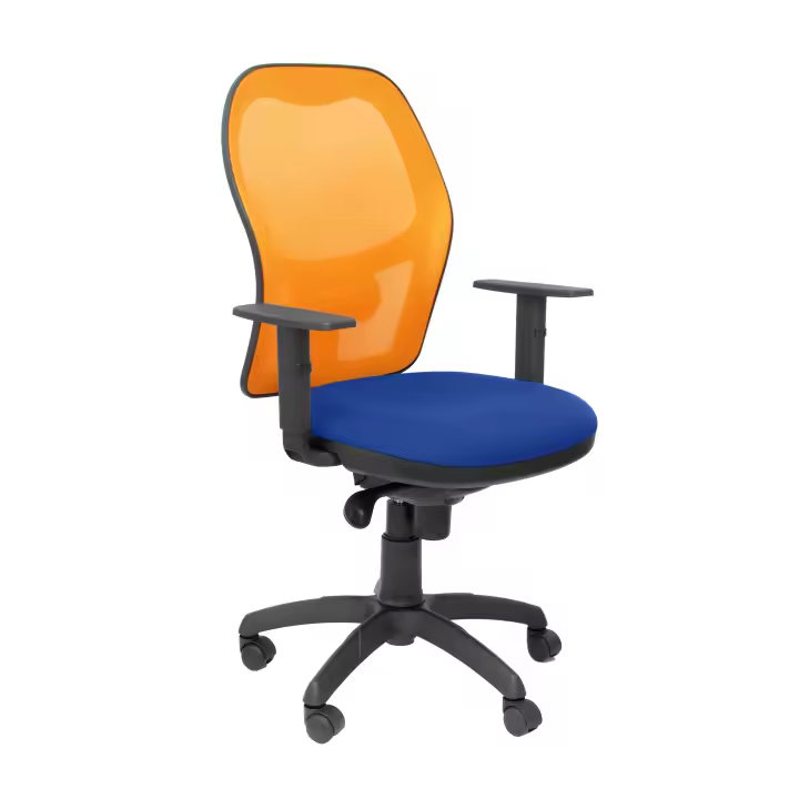 Silla de Oficina Ergonómica Piqueras Y Crespo con Malla Transpirable Naranja y Asiento Ajustable en Altura - 1