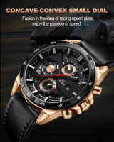 Reloj De Pulsera De Cuero Negro 46mm Estilo Militar Grande Movimiento De Cuarzo Con Calendario Decorativo Resistentes Al Choque Y Agua Para Hombre - details 17