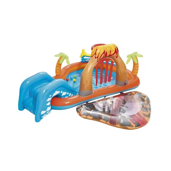 Bestway Piscina Hinchable Parque de Juegos Volcan 265x265x104 cm +2 Años Jardin 53069 - 1