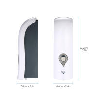 Dispensador De Jabón Manual De 300ml Sin Perforar Montado En La Pared Soporte Para Gel De Ducha Y Champú Líquido Para Baño - details 7