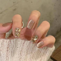 Set De Uñas Postizas Cuadradas 24 Piezas + 1 Archivo + 1 Pieza De Pegamento De Gel Combos De Uñas Postizas De Acrílico - details 0