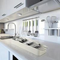 Organizador De Cuchillería Ecológico Moderno Para Cocina Almacenamiento Espacioso Para Cuchillos Cucharas En Cajón De Encimera - details 5
