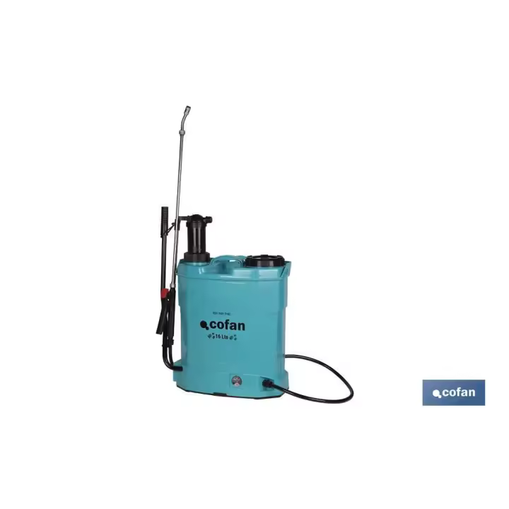 PULVERIZADOR DE ESPALDA 16 L DUAL - ELÉCTRICO/MANUAL LI-ION 12 V 8.0 AH - 1