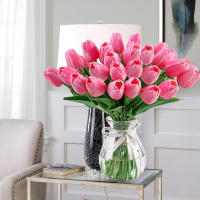 10PCS Flores Artificiales De Tulipán Toque Real Para Scrapbooking Vaso Para Decoración De Hogar Y Boda Arco De Rosas Para Jardín Guirnalda Regalo Para Mamá Bouquet - details 10