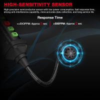 Detector De Fugas De Gas Habotest HT61L Versión Actualizada Con Pantalla Digital Y Alarma Sonora Multifuncional - details 7