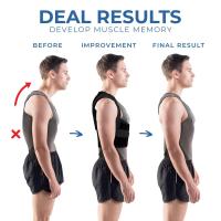 Corrector De Postura Para Hombres Y Mujeres Soporte Lumbar Espalda Y Hombros Alivio Del Dolor Memoria Muscular Rectificador De Postura - details 4