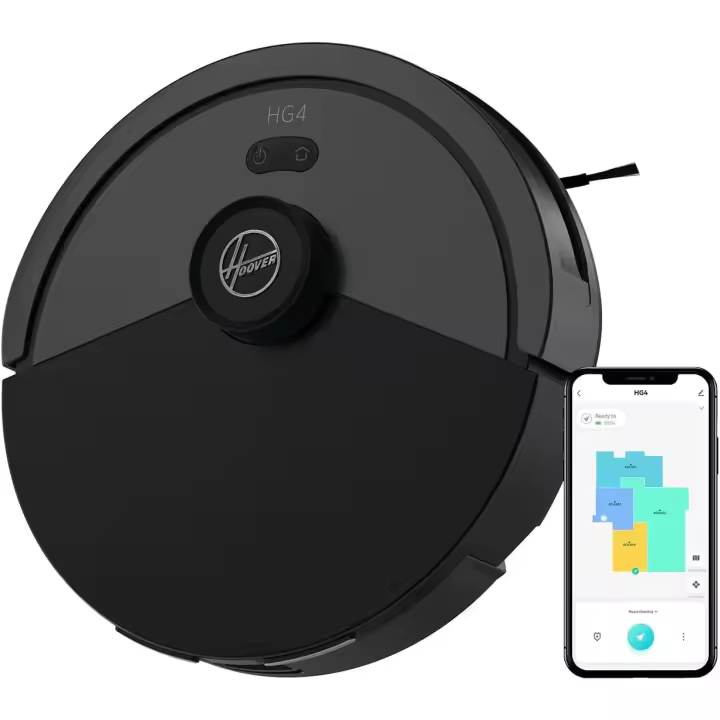 Hoover Robot Aspirador y Friegasuelos, Succión 4000 Pa, Navegación Láser, Wi-Fi, Base de Carga con Retorno Automático, Sensor de Obstáculos, Mapeo del Hogar [HG4], Producto Europeo con Garantía Oficial. - 1