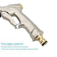 Pistola De Agua Para Jardín Con Manguera Sprayer Máquina De Lavar Coche Roja Y Negra Metálica De Latón Varía El Flujo De Control - details 5