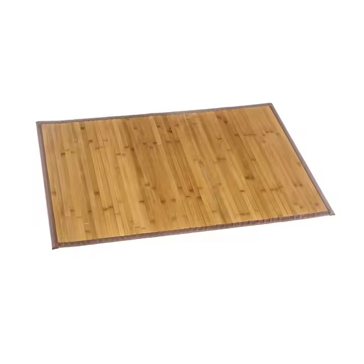 Dcasa Alfombra de bambú, antideslizante, anti manchas, resistente a la humedad, color natural de 80X120 cm - 1