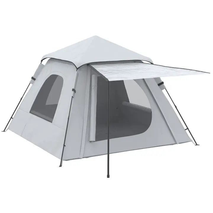 Outsunny Tienda de Campaña Pop up para 2-3 Personas Tienda Camping Instantánea Impermeable PU2000 mm Protección UV50+ con Bolsa de Trasporte 210x210x150 cm - 1