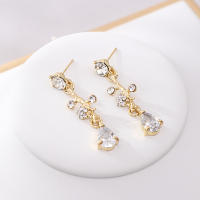 Juego De Collar Y Aretes De Flores Con Rhinestone Zircon Para Bodas Joyería De Novia Accesorios Para Vestidos De Novia Fiesta Regalo Para Mujeres - details 12