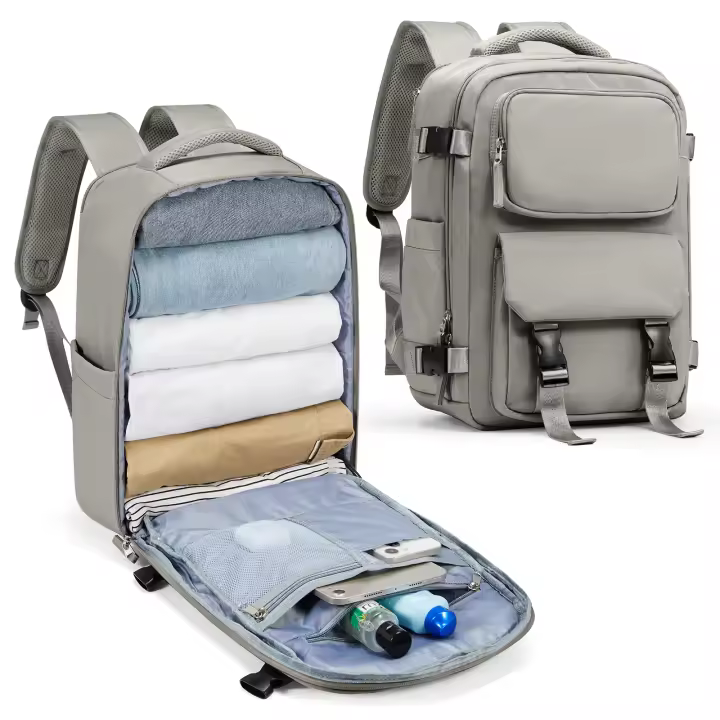Mochila De Viaje Impermeable Para Mujer Con Compartment Para Notebook Mochila Casual Para Hombres Y Niños Bagaje De Cabina Para Avión - 1