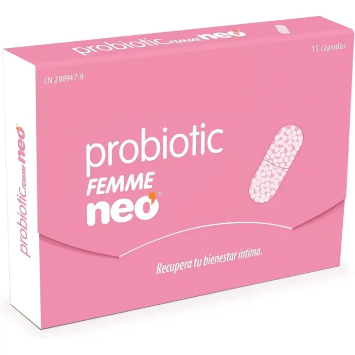 NEO - Probióticos - 15 Cápsulas - Caja 15 Días - para Mujer - Favorece la Mucosa y Flora Vaginal - Ayuda contra Vaginosis Bacteriana - Probiotic Femme - 1