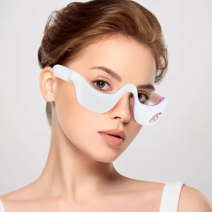 Masajeador De Ojos Inteligente 3D Con Vibración Y Corriente EMS Pulso Caliente Compresión Para Aliviar Arrugas Y Fatiga Ocular Antiarrugas - 1