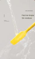 Set De 2 Cuchara De Silicona Para Cocina Y Hornear Utensilios Ecológicos Para Mezclar Pasteles Crema Amarillo/Marrón Scrapers - details 9