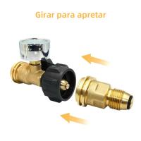 Adaptador De Latón Para Tanque De Propano LP Con Válvula De Servicio a Salida QCC Herramienta De Interruptor Sin Dispositivo Ignición - details 8