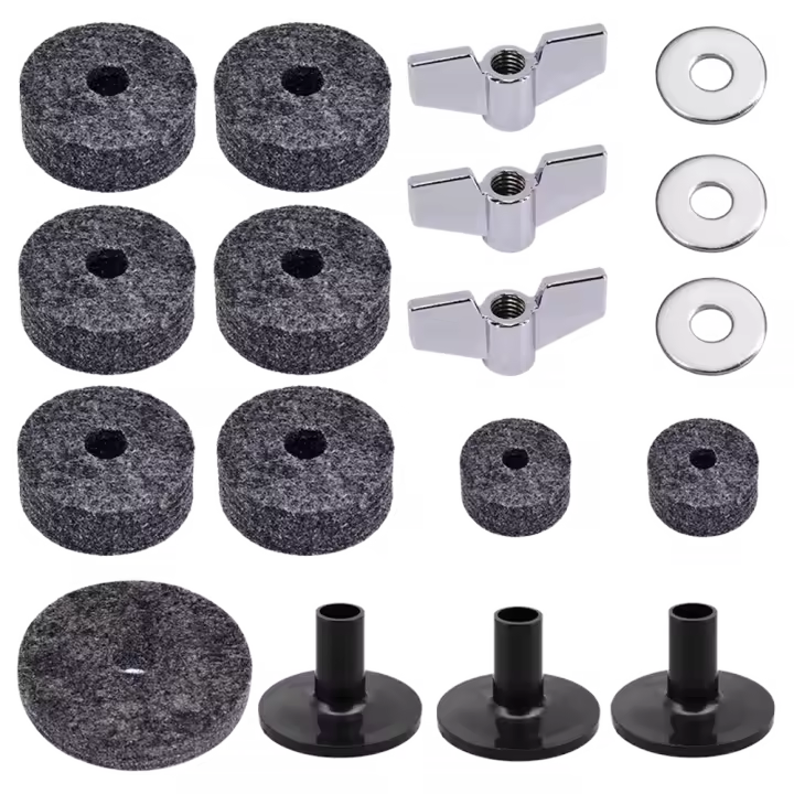 Kit De Batería 18 Piezas Con Cymbal Felt Pads Protección Y Prácticas Piezas De Percusión Accesorios De Repuesto - 1