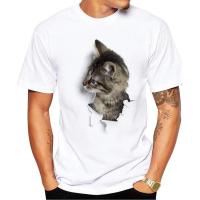 Camiseta De Verano Para Hombres Y Mujeres Con Estampado De Gato Divertido Casual Cuello Redondo Manga Corta Talla Oversize Harajuku Tees Top - details 1