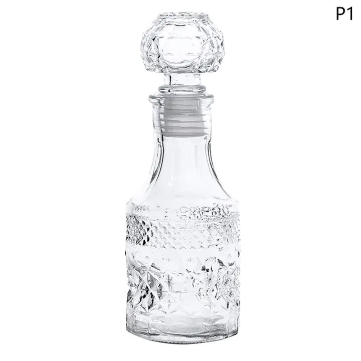 Decantador De Whiskey De Vidrio Transparente 100/150ml Botella De Licor Para Fiesta Y Bar Eco-amigable Sin Químicos Peligrosos - 1