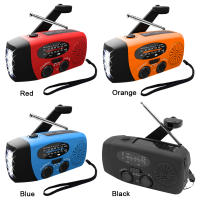 Radio De Emergencia Con Luz De LED Y Crank De Mano 2000mAh AM FM NOAA Solar Tenedor De Emergencias Y Camping Con Cargador De Power Bank - details 6