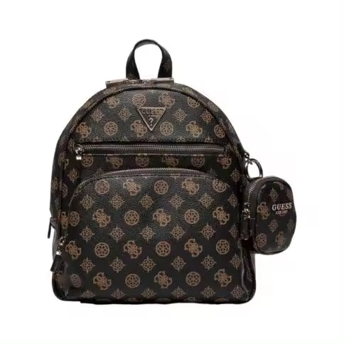 Guess Mujer Mochila Power Play Mochila 4G Logo Cuero Mocha - 1