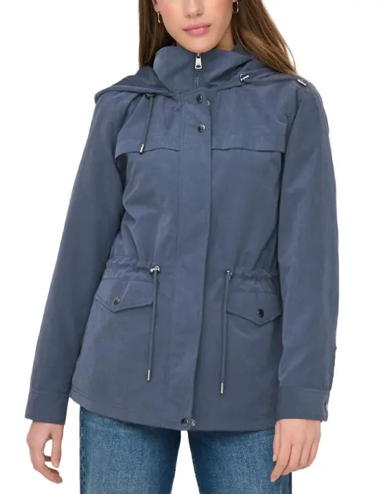 Chaqueta Only Starline azul con capucha de mujer - 1