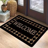Alfombra Decorativa Con Estampado De Letras Antideslizante Fácil De Limpia Alfombra De Area Para Sala De Estar Oficina Lavable Alfombras De Puerta - details 3