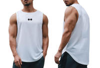 Camiseta De Verano Para Hombre Fitness Entrenamiento En El Gimnasio Ropa Deportiva Secado Rápido Ajustada Sin Mangas Camiseta De Baloncesto Moda - details 2