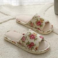 Zapatillas De Lino Para Hombre Y Mujer Transpirables Antideslizantes Cómodas Para Interior Playa Casuales Sin Tacón - details 5