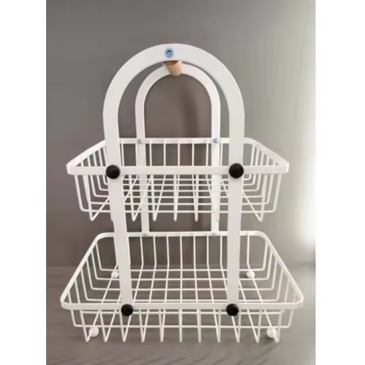 HOME  Cesta de Frutas de 2 Niveles con Soporte para Frutero y Verduras - 1