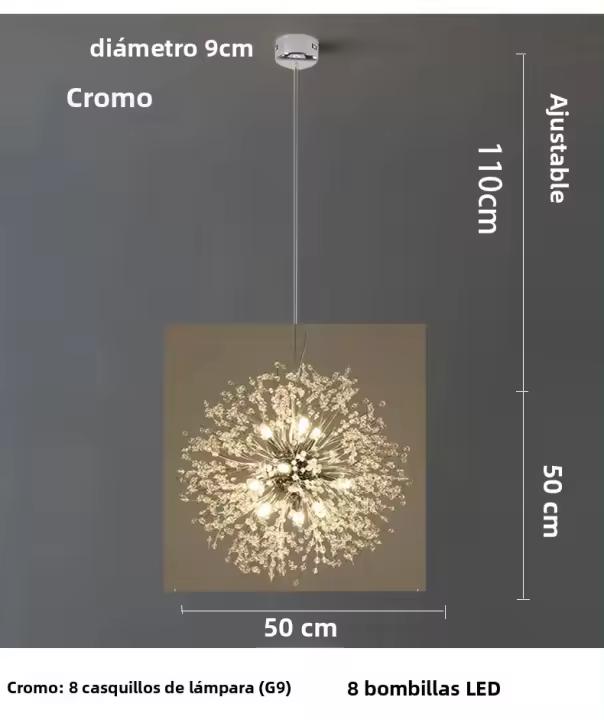 Modernandelier De Estrella De Cielo LED Pendente De Cristal De Meteorito Para Restaurante Sala De Estar Bar Arte Danés Iluminación - 1