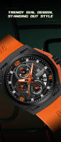Reloj De Pulsera Deportivo NAVIFORCE Para Hombre Con Correa De Silicona Resistente Al Agua Cronógrafo Calendario Y Manos Luminosas Movimiento De Cuarzo De Alta Calidad - details 8