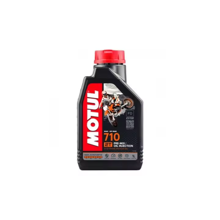 Aceite Motul 710 Sintético 1 Litro - Lubricante 2 Tiempos - Envase 1 Litro - 1