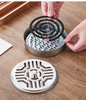 Soporte Para Hachís De Acero Inoxidable Caja De Mosquitos Con Tapa Bandeja Redonda Para Mosquitos Fáciles De Limpiar Suministros Anti-mosquitos - details 8