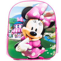 Mochila 3D Minnie Mouse Disney 31cm, Mochila Escolar Infantil Para Niñas Material Preescolar de 2 a 4 años, color rosa - details 3