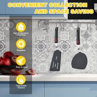 2 Piezas Espátula de silicona, Espátula Ancha para Panqueques para Huevos Fritos, Tortitas, Pescado, Hamburguesas, Filetes Y Otros Platos (Negro) - details 4