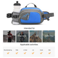 Bolsa De Cintura Para Correr Fanny Pack Hombre Mujer Nylon Impermeable Con Portacolador Para Ciclismo Senderismo Hidratación - details 7