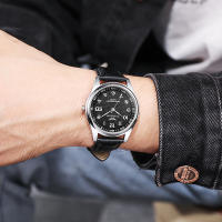 Reloj De Lujo Para Hombre Nueva Moda Correa De Cuero Montre De Luxe Homme Marcador De Numeros Arabe Movimiento Cuarzo Reloj De Pulsera Casual - details 0