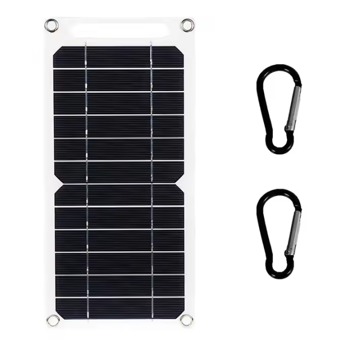 Panel Solar Portátil De 30W Con USB Impermeable Para Camping Y Senderismo Carga De Teléfono Móvil Panel De Carga 6.8V De Silicio Monocrómico - 1