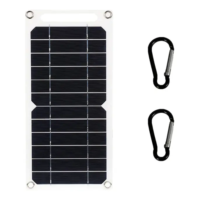 Panel Solar Portátil De 30W Con USB Impermeable Para Camping Y Senderismo Carga De Teléfono Móvil Panel De Carga 6.8V De Silicio Monocrómico - 1