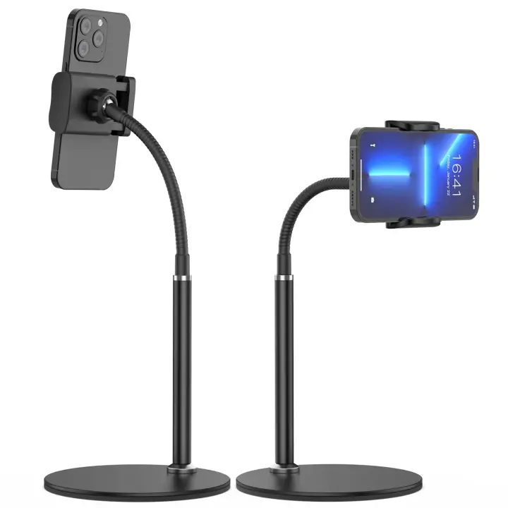 Soporte de escritorio flexible y ajustable de 360 ° para teléfono con base Estable, compatible con iPhone 14, 13, 12, 11 Pro, Xs Max, XR, X, 8, 7, 6, 6S Plus y Samsung S22 y S21 (3,5 "-6,5") - 1