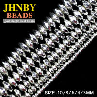 Cuentas De Hierro Facetas Planas Y Redondas De Color Plata 3-10mm Piedra Natural Para Fabricación De Joyas Pulseras Y Collares DIY - details 2