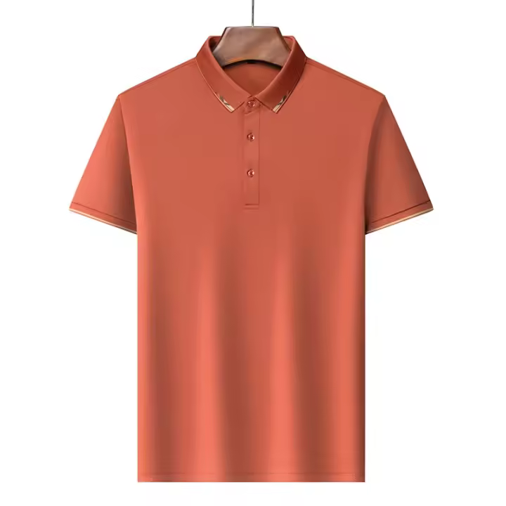 Camisa Polo De Algodón Para Hombre 2024 Estilo Casual Color Sólido Cómoda Y Transpirable Manga Corta Moda Verano Negocios Y Descanso - 1
