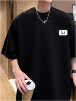 Camiseta De Algodón Peinado Para Hombre Y2k Harajuku Unisex Coreano Kpop Streetwear Top Gráfico Oversize Manga Corta Tees - details 3