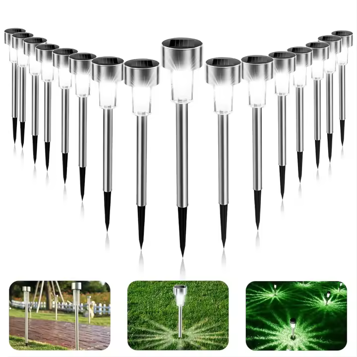 Luces solares para jardín al aire libre, 16 piezas Luces solares para jardín IP65 - 1