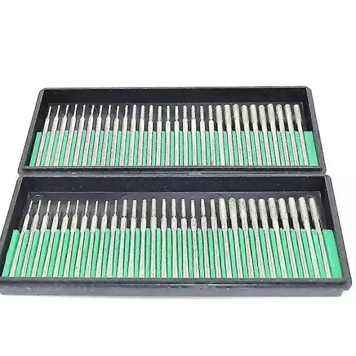 60 High-Grade Diamond Drill Bits Burr Set 30pcs Set 1mm, 2mm, 3mm - 1